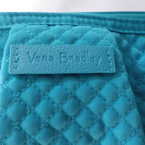 VERA BRADLEY Hadley On-the Go/Satchel Purse/ Microfiber/Shoulder Bag/ Teal Green - Picture 3 of 11